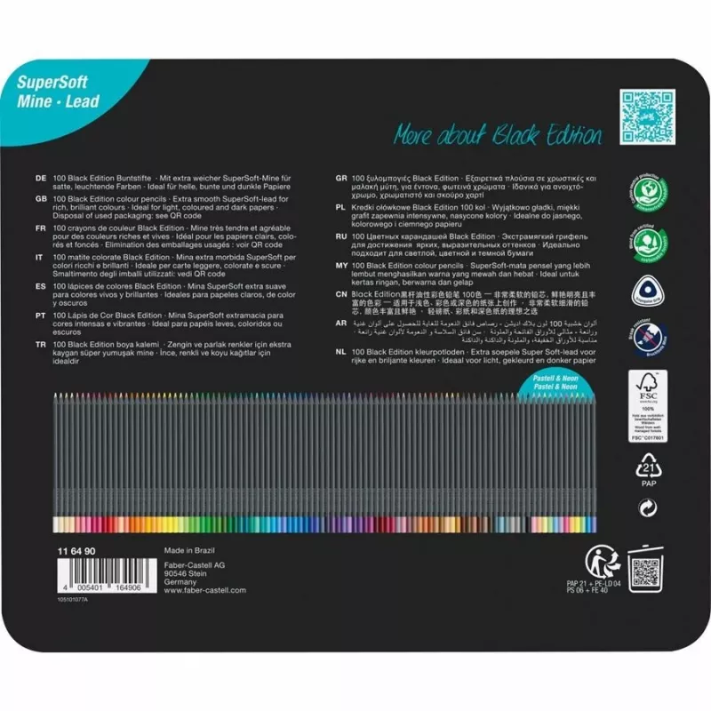 Akvareliniai pieštukai Faber-Castell 116490 Įvairių spalvų 100 vnt.