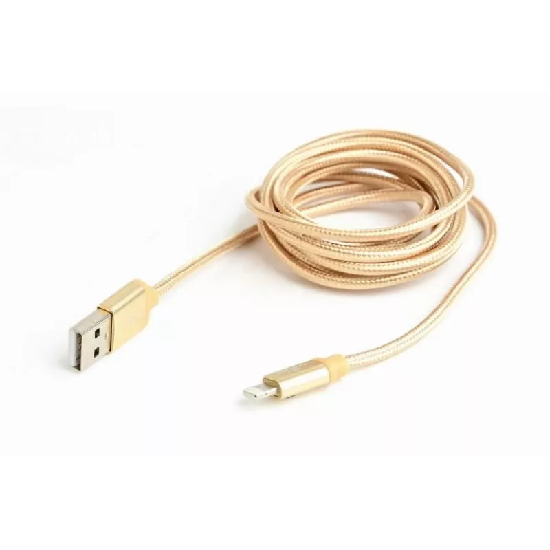 Lightning laidas Cablexpert CCB-MUSB2B-AMLM-6-G 1.8 m auksinis