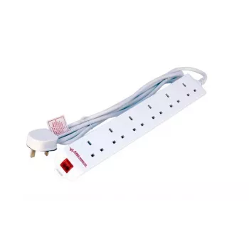 Microconnect MC-UKSURGESTRIP6-5M maitinimo ilgintuvas 6 kintamosios srovės lizdai (-ų) Vidaus Balta