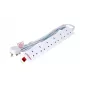 Microconnect MC-UKSURGESTRIP6-5M maitinimo ilgintuvas 6 kintamosios srovės lizdai (-ų) Vidaus Balta