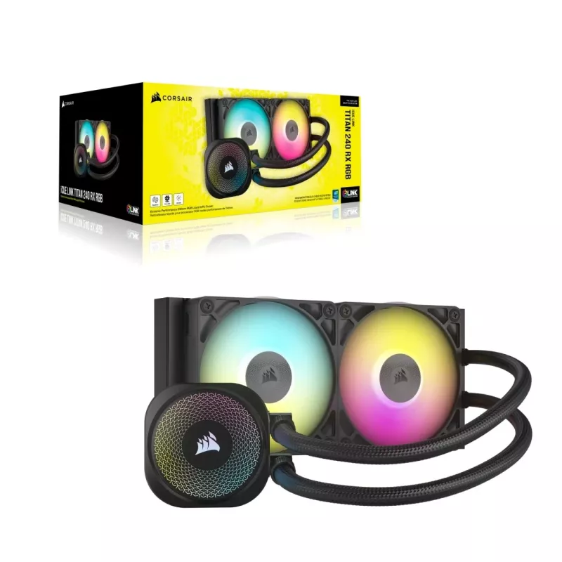 Corsair iCUE LINK TITAN RX RGB 12 cm Juoda aušinimo skysčiu sistema