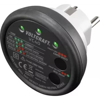 VOLTCRAFT VC40 Kištukinio lizdo testeris (VC40)