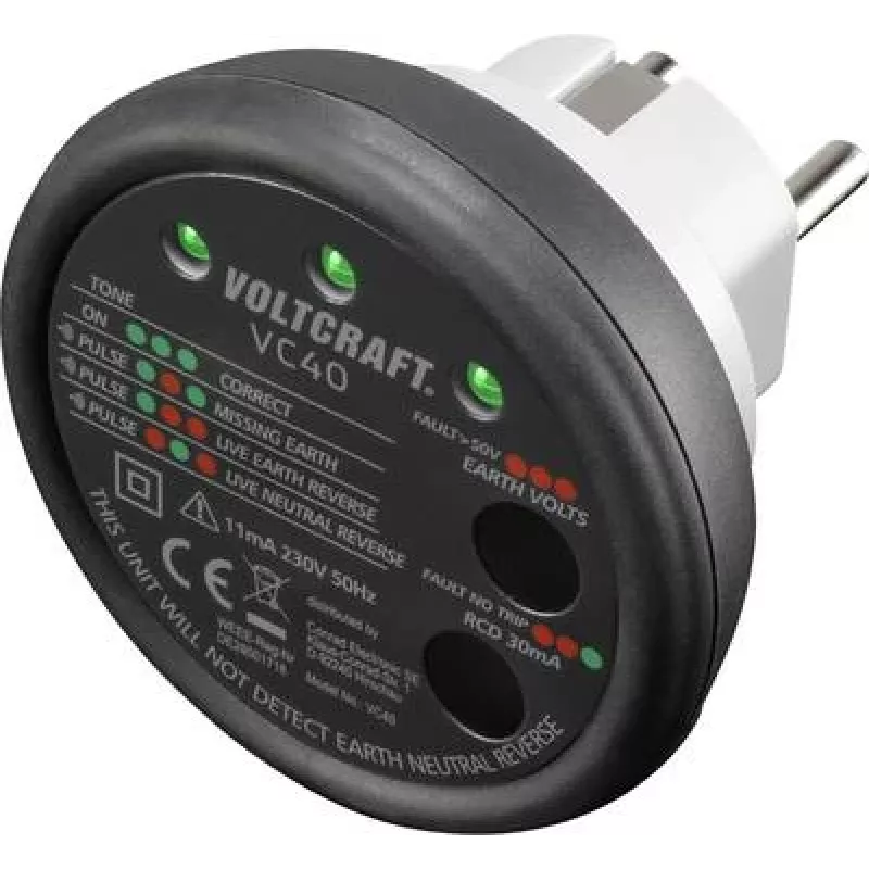 VOLTCRAFT VC40 Kištukinio lizdo testeris (VC40)