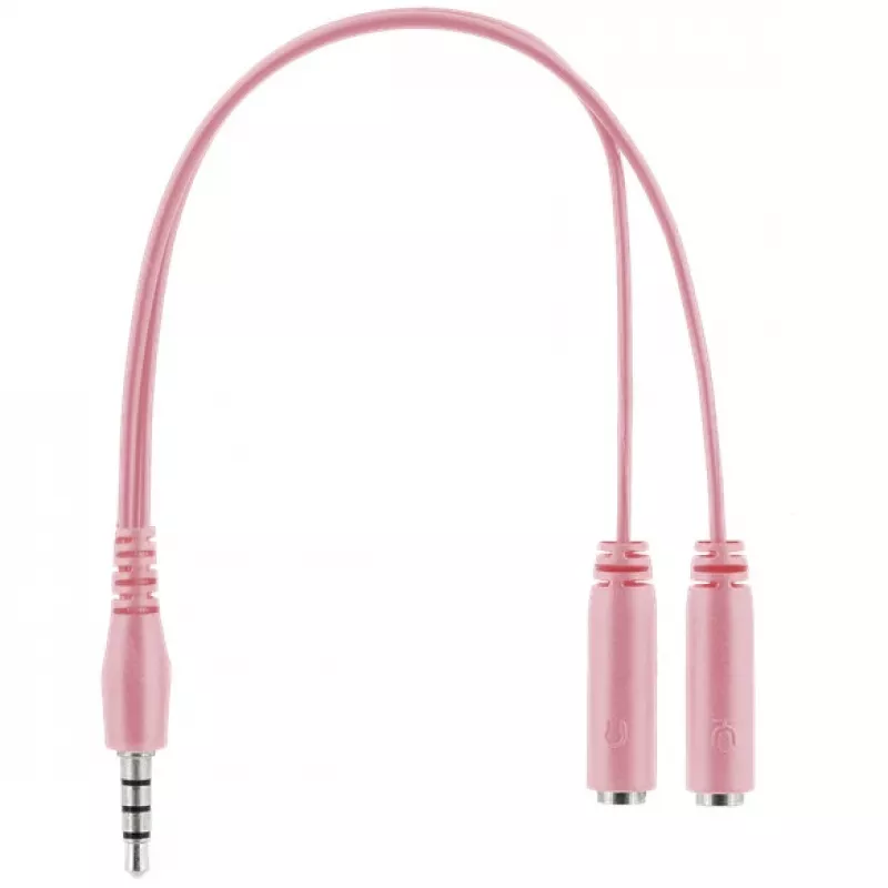 Deltaco GAM-030-P ausinės ir ausinių komplektas laidinės lankelio tipo žaidimų USB Type-A rožinės spalvos (GAM-030-P)