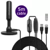 TV antena QOLTEC DVB-T2 28 dBi su signalo stiprintuvu, vidaus/lauko priėmimui