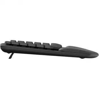 Logitech Wave Keys klaviatūra, skirta biurui, RF belaidė + Bluetooth, QWERTY US International, grafito spalvos