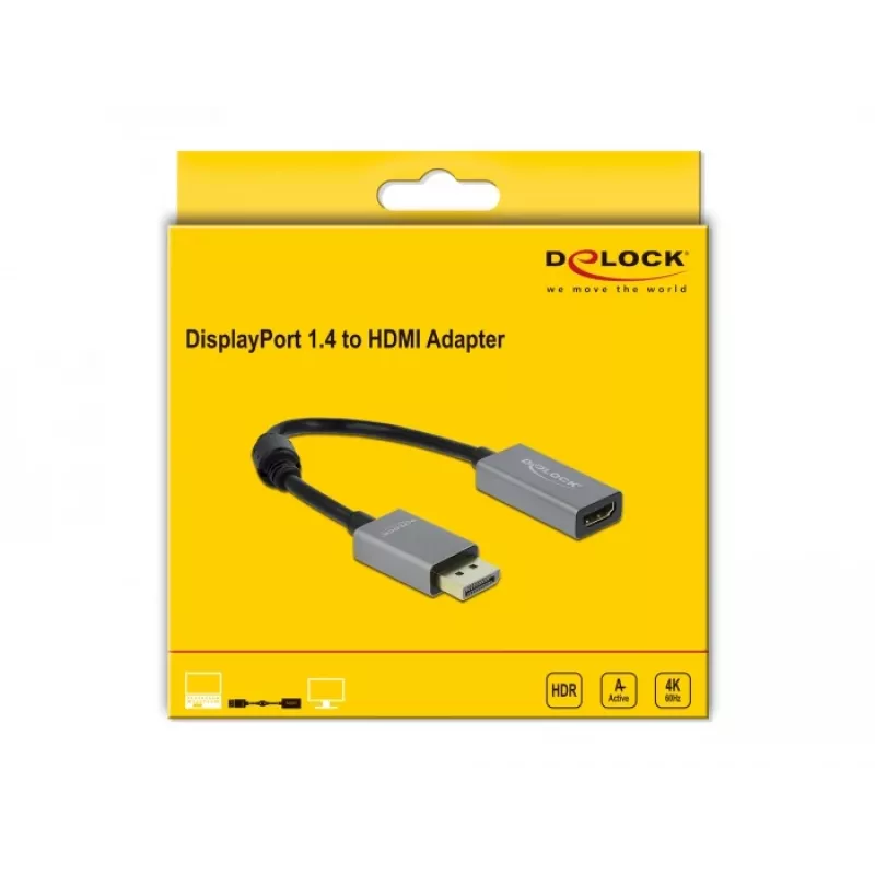Aktyvus DisplayPort 1.4 į HDMI adapteris DeLOCK 66436