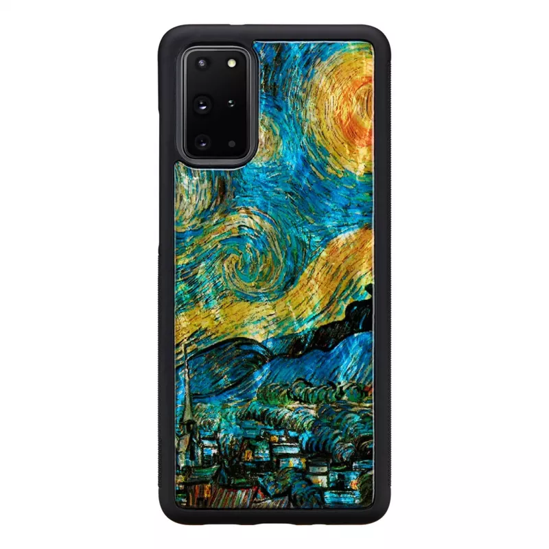 Apsauginis telefono dėklas iKins Samsung Galaxy S20+ — žvaigždėtos nakties juodas