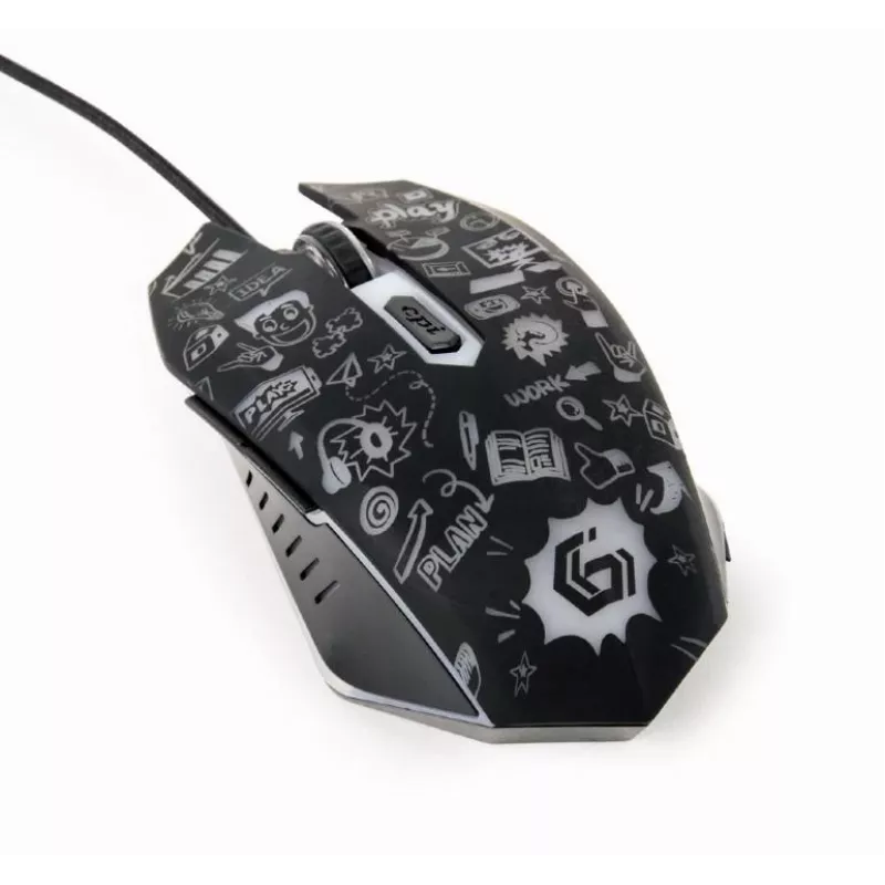 Pelė USB optinė JUODA/MUS-6B-GRAFIX-01 Gembird