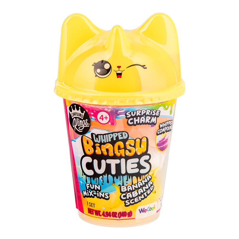 WECOOL Whipped Bingsu Cuties Banana Cabana šaldytų desertų mišinys — Plakto bingsu puodelis, bananų skonio