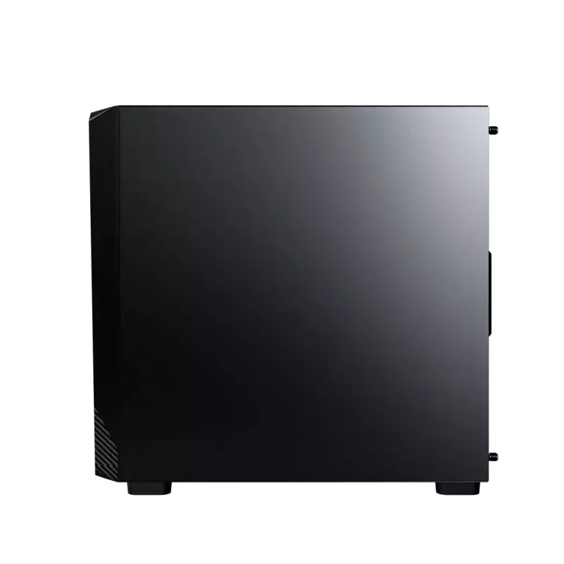 Montech X5M (B) Micro Tower PC korpusas — Micro‑ATX/Mini‑ITX, 3x120mm priekyje, 1x120mm gale, palaiko ATX PSU, 2x3.5 colio + 4x2.5 colio, juoda