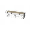 Cama RTV stand LOTTA 180cm Balta + sonoma oak