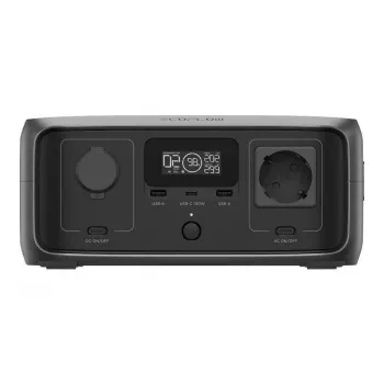 Nešiojamoji elektrinė EcoFlow RIVER 3 UPS — LiFePO4 245 Wh, 300 W, 1 kintamosios srovės lizdas, USB-A, USB-C, kintamosios srovės/saulės/nuolatinės srovės įvestis