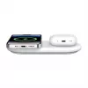 Belkin WIZ021VFWH – 2-in-1 belaidis įkrovimo kilimėlis su Qi2 technologija 15 W, baltas