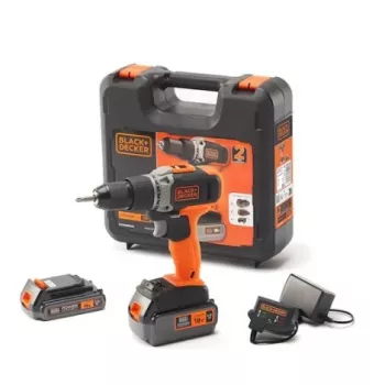 BLACK & DECKER | Belaidis gręžtuvas/suktuvas su 2,0 Ah/4,0 Ah baterija | BCD003MEM2K-QW | 18 V | 2,0/4,0 Ah | Ličio