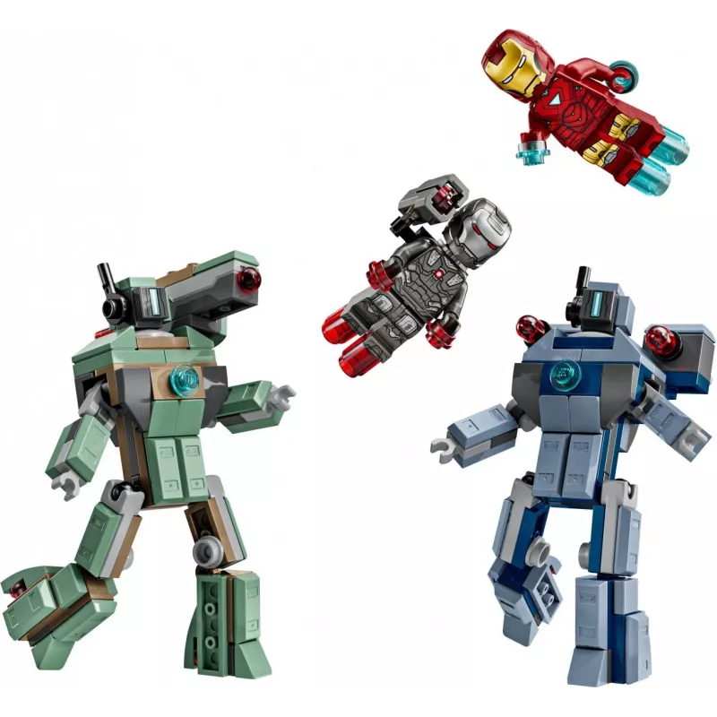 Konstravimo žaislas LEGO Marvel Super Heroes Geležinis žmogus ir War Machine rinkinys 76320, 204 dalys, 2 minifigūrėlės, 100 mm aukštis