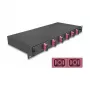 Šviesolaidžio sujungimo dėžutė DeLOCK 67002 juodas metalas 482x220x44mm