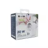 UNIVERSALUS USB ĮKROVIKLIS 20W BALTAS/2P AC TA-ACPDQC20-01-W GEMBIRD