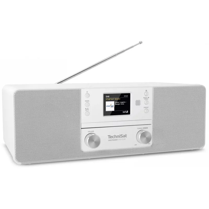 TechniSat DigitRadio 370 CD IR DAB radijas CD / MP3 grotuvas skaitmeninis grotuvas radijas internetinis radijas Bluetooth garso imtuvas 10 vatų