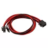 PHANTEKS 6+2 kontaktų PCIe prailginimas 50 cm - su apvalkalu juoda/raudona (PH-CB8V_BR)