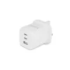 Dicota maitinimo šaltinis - kompaktiškas, GaN - 65 W - 5 A - PD 3.0 - 3 išvesties prievadai (2 x USB-C, USB)