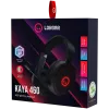 LORGAR Kaya 460, USB žaidimų ausinės su mikrofonu, CM108B, RGB apšvietimas, Plug&Play, USB-A jungties kabelis 2m, audinio ausų pagalvėlės, dydis: 192*184,7*88mm, 0,329kg, juodos