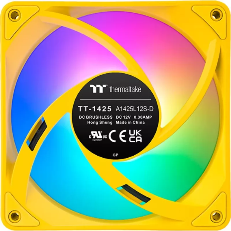 Thermaltake CT140 EX ARGB 140mm geltonos spalvos 3 vnt. korpuso ventiliatoriai