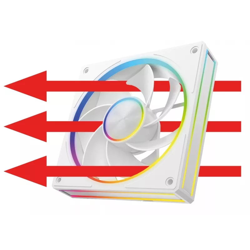 Korpuso ventiliatorius MODECOM VOLCANO LOOP 120 ARGB Reverse Fan White 120 mm, PWM, 400–1400 RPM