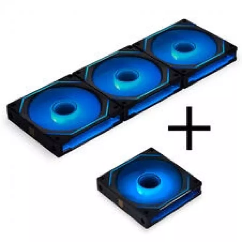 LIAN LI UNI FAN SL-INF 120 ARGB PWM Case Ventiliatorių Rinkinys, 4 Ventiliatoriai, Juodi