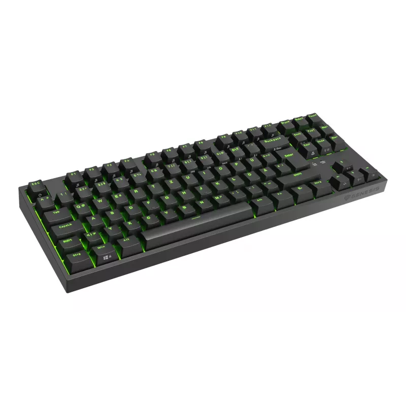 GENESIS Thor 404 TKL klaviatūra, skirta žaidimams, USB, QWERTZ, vokiška, juoda