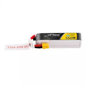 Tattu 3s 550mAh 95C 11.4V HV Lipo akumuliatorius su XT30 jungtimi (ilgos pakuotės versija)