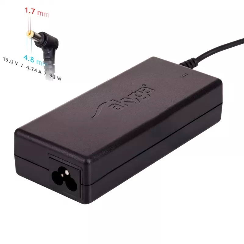 Maitinimo adapteris Akyga AK-ND-08 90 W AC į DC 19 V 2.4 A vidaus, juodas