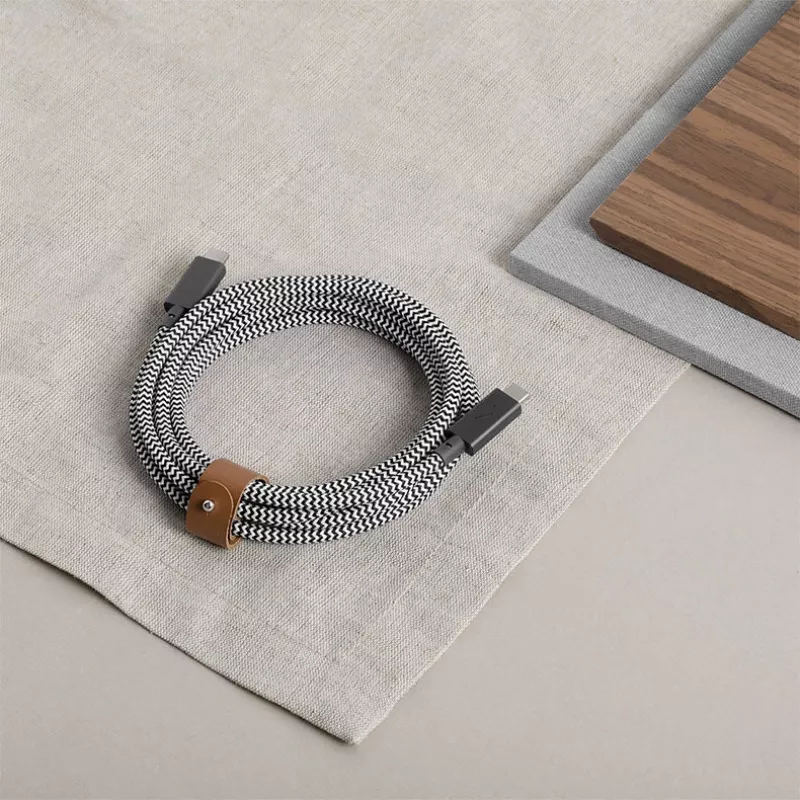 Laidas USB-C į USB-C Native Union Belt kabelis Pro 240W, 2,4 m, USB 2.0, 0,48 Gbit/s, Žalias
