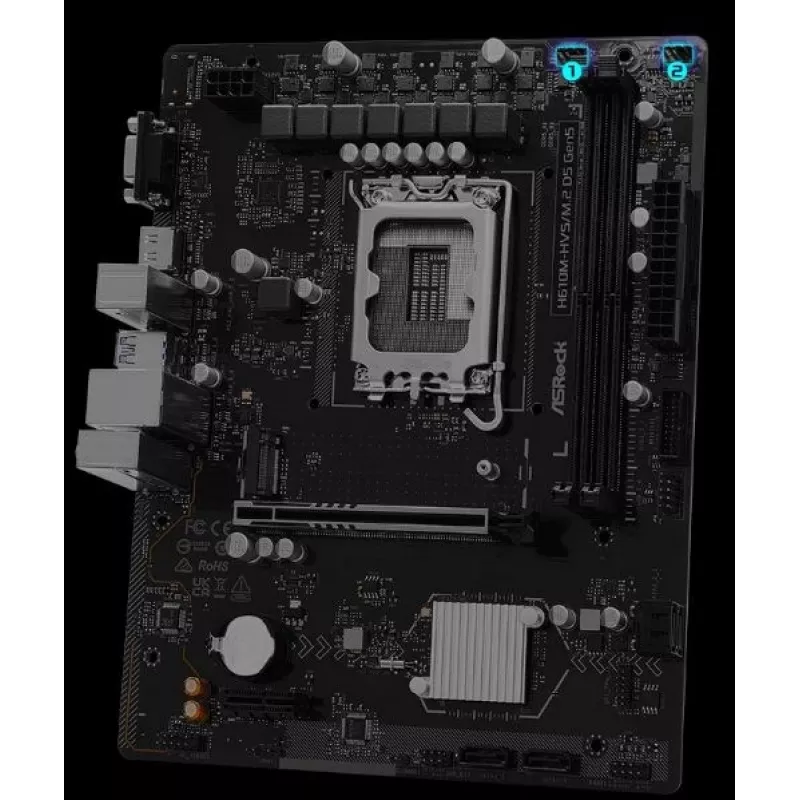 Pagrindinė plokštė ASRock H610M-HVS/M.2 D5 GEN5 – LGA1700, DDR5, PCIe 5.0, mATX