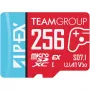 MicroSD Express atminties kortelė Team Group APEX SD7.1 256 GB, raudona/mėlyna