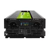 Automobilinis inverteris Green Cell INVGC24P3000LCD 24V 3000W grynoji sinusinė banga, 230V 50Hz, LCD, F tipas