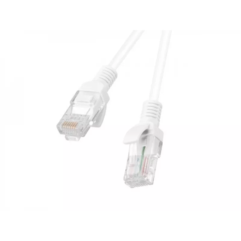 LANBERG Cat6 U/UTP komutacinis kabelis Ethernet 3 m baltas, suvyta 26 AWG, RJ-45–RJ-45, 250 MHz, PVC apvalkalas