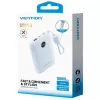 Išorinė baterija Vention 10000mAh 22.5W — 2× USB‑C, 1× USB‑A, mėlyna