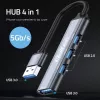 USB šakotuvas QOLTEC 53793 — USB 3.0 įvestis, 3× USB 2.0 prievadai