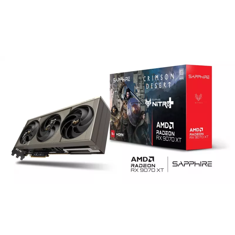 Vaizdo plokštė Sapphire NITRO+ Radeon RX 9070 XT OC Crimson Desert Edition — 16 GB GDDR6, 256 bitų, PCIe 5.0