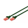 Digitus Professional - Jungiamasis kabelis - RJ-45 (M) į RJ-45 (M) - 50 cm - UTP - CAT 6 - IEEE 802.3 - Be halogenų, Lietas, Su apsauga nuo užkabinimo - Žalia (DK-1617-005/G)
