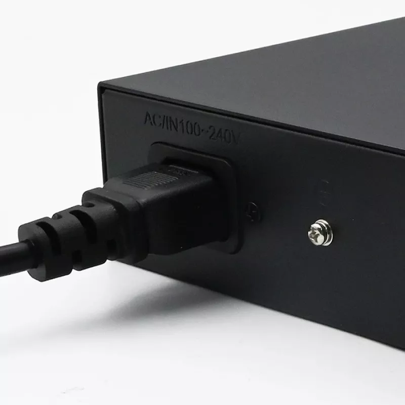 Tinklo komutatorius QOLTEC 52292 — Gigabit Ethernet PoE, 16x RJ45, 2x RJ45 įkeliamoji jungtis, 2x SFP