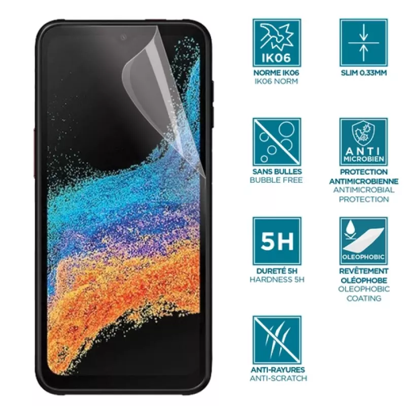 Skaidri ekrano apsauga Mobilis 036271 Samsung Galaxy Xcover 6 Pro Antibakterinė Dulkėms atspari Atspari įbrėžimams Atspari smūgiams