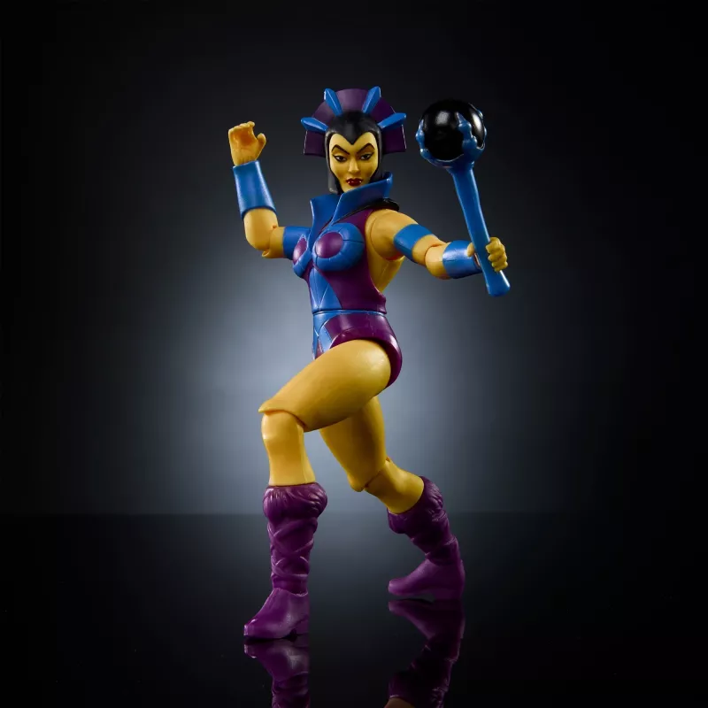 Lankstoma žaislinė figūrėlė MATTEL Masters of the Universe Origins Evil-Lyn – kolekcinė veiksmo figūrėlė, lankstomos jungtys