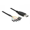 USB kabelis DeLOCK 1,8 m USB2.0-A/TTL 6 kontaktų juoda