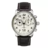 Rankinis laikrodis Zeppelin 7684-5 — vyriškas kvarcinis, nerūdijančio plieno korpusas, 40 mm skersmuo, 11 mm aukštis, sidabrinis