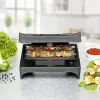 Sumuštinių keptuvas Rommelsbacher SWG 700 – kompaktiškas 3-in-1 elektrinis presas su 3 keičiamomis plokštėmis (sumuštinių, belgiškų vaflių, grilio), nerūdijančio plieno akcentais