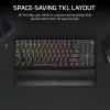 Corsair K70 CORE TKL klaviatūra žaidimams USB + RF belaidė + Bluetooth QWERTZ vokiška juoda