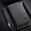 Dux Ducis Dux Ducis Hivo odinis dėklas su atvartu natūralios odos piniginė kortelėms ir dokumentams Samsung Galaxy S22+ (S22 Plus) juoda
