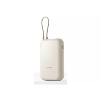 Xiaomi 10000mAh išorinė baterija su įmontuotu kabeliu, smėlio spalvos